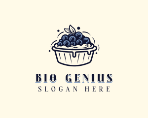 Blueberry Pie Dessert logo design