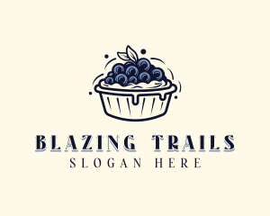 Blueberry Pie Dessert logo design