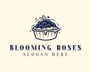 Blueberry Pie Dessert logo design