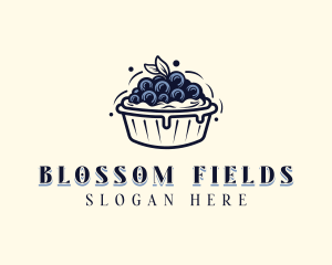 Blueberry Pie Dessert logo design