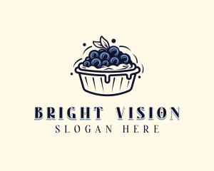 Blueberry Pie Dessert logo design