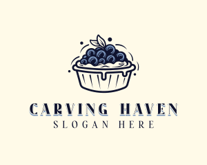 Blueberry Pie Dessert logo design