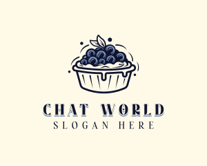 Blueberry Pie Dessert logo design