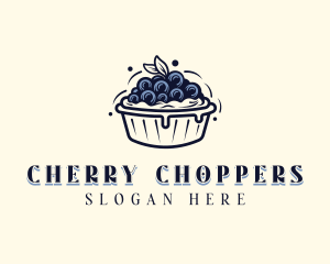 Blueberry Pie Dessert logo design