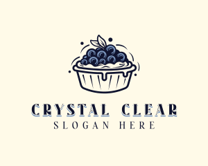 Blueberry Pie Dessert logo design