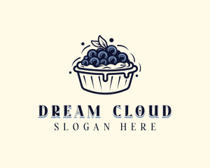 Blueberry Pie Dessert logo design