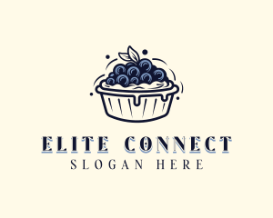 Blueberry Pie Dessert logo design