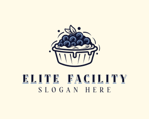 Blueberry Pie Dessert logo design