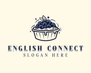 Blueberry Pie Dessert logo design