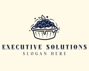 Blueberry Pie Dessert logo design