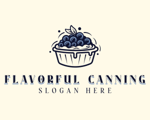 Blueberry Pie Dessert logo design