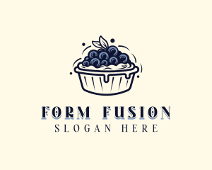 Blueberry Pie Dessert logo design