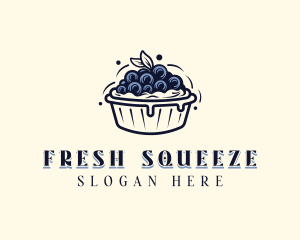 Blueberry Pie Dessert logo design