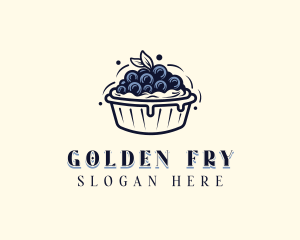 Blueberry Pie Dessert logo design