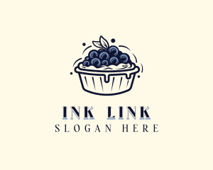 Blueberry Pie Dessert logo design