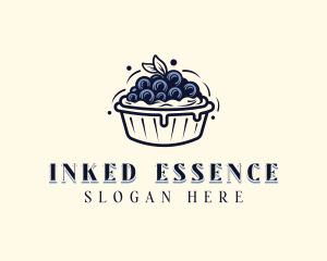 Blueberry Pie Dessert logo design