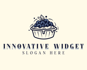 Blueberry Pie Dessert logo design