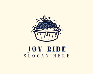 Blueberry Pie Dessert logo design