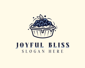 Blueberry Pie Dessert logo design