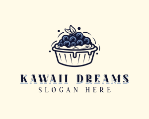 Blueberry Pie Dessert logo design