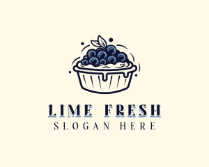 Blueberry Pie Dessert logo design