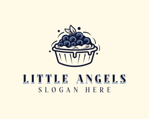 Blueberry Pie Dessert logo design