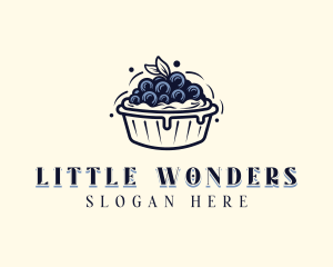 Blueberry Pie Dessert logo design