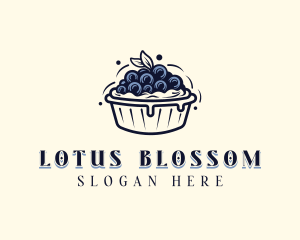 Blueberry Pie Dessert logo design