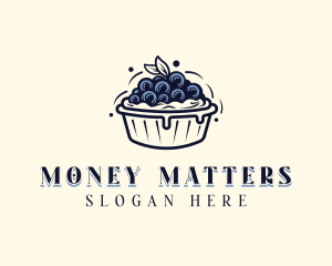 Blueberry Pie Dessert logo design