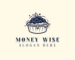 Blueberry Pie Dessert logo design