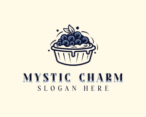 Blueberry Pie Dessert logo design