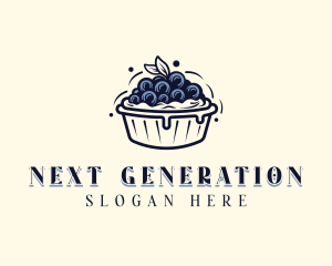 Blueberry Pie Dessert logo design