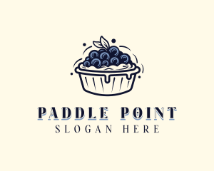 Blueberry Pie Dessert logo design