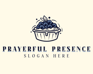 Blueberry Pie Dessert logo design