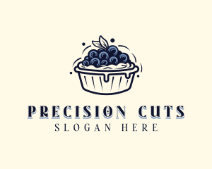 Blueberry Pie Dessert logo design