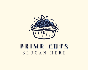 Blueberry Pie Dessert logo design