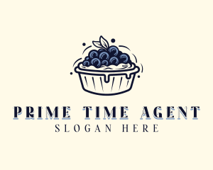 Blueberry Pie Dessert logo design