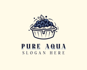 Blueberry Pie Dessert logo design