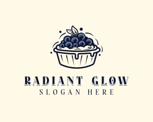 Blueberry Pie Dessert logo design