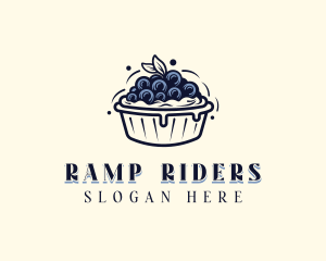 Blueberry Pie Dessert logo design