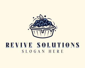 Blueberry Pie Dessert logo design