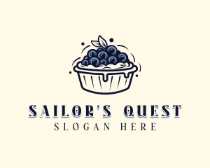 Blueberry Pie Dessert logo design