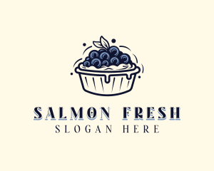 Blueberry Pie Dessert logo design