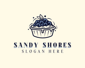 Blueberry Pie Dessert logo design