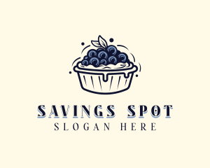 Blueberry Pie Dessert logo design