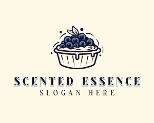 Blueberry Pie Dessert logo design