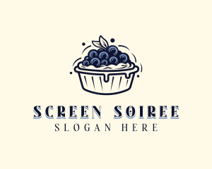 Blueberry Pie Dessert logo design