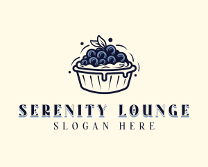 Blueberry Pie Dessert logo design