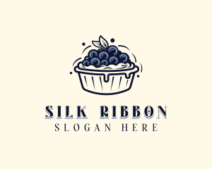 Blueberry Pie Dessert logo design