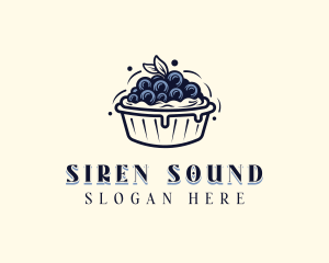 Blueberry Pie Dessert logo design